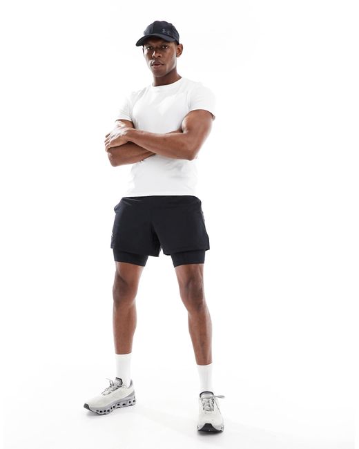 Under Armour – launch – 2-in-1-shorts in Black für Herren