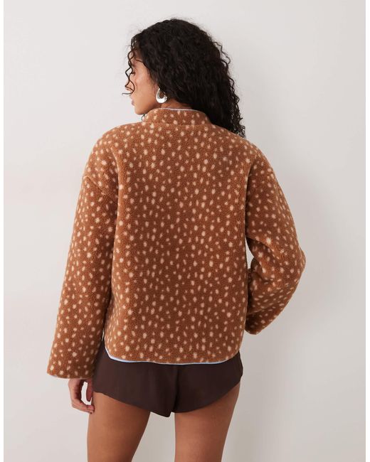 Never Fully Dressed Brown Borg Reversible Jacket