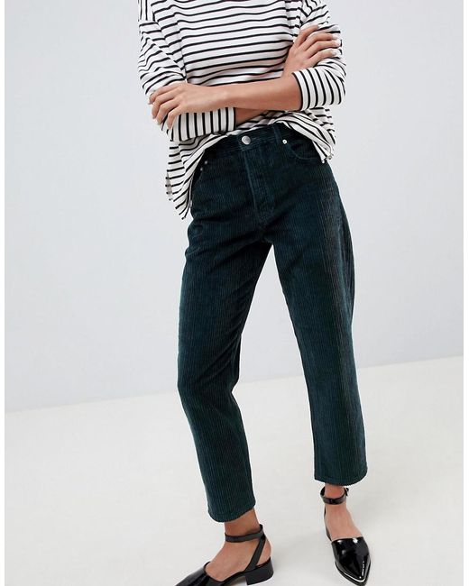dark green cord trousers