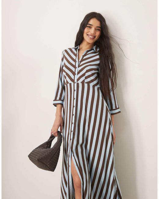 Y.A.S Natural – maxi-hemdkleid