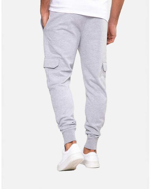 Threadbare White 'Stefan' Cargo Style Joggers for men