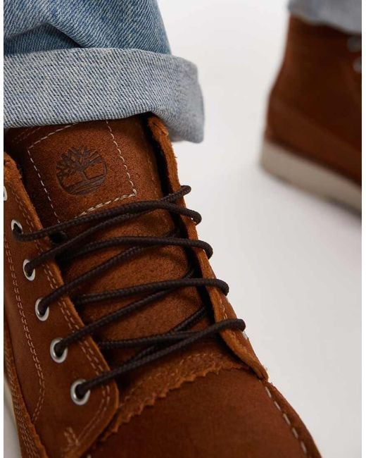 Timberland Halfhoge Chukka Boots Van Suède Met Veters in het Brown voor heren