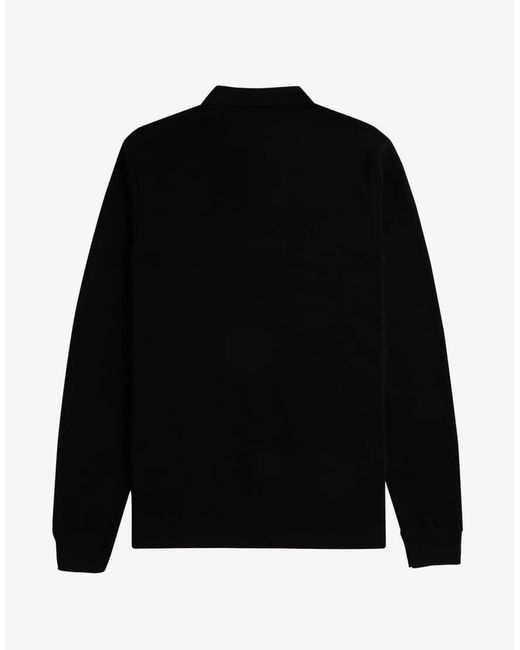 Fred Perry Blue Long Sleeve Polo Shirt for men