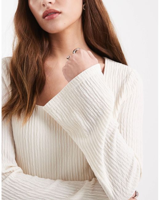 4th & Reckless White – geripptes jersey-maxikleid