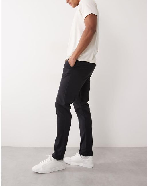 ASOS Black 2 Pack Slim Chinos for men