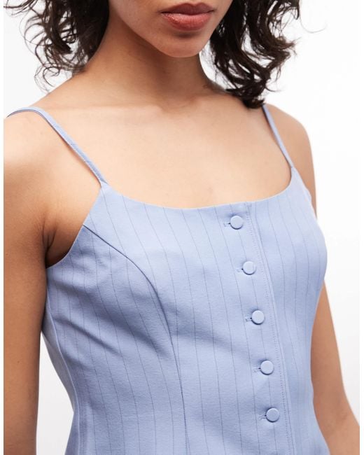 Collusion Blue Button Cami Top