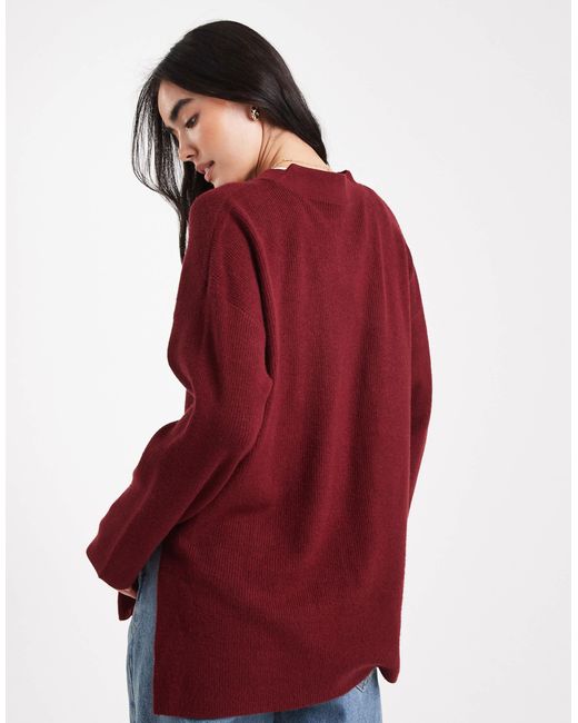 ONLY Red Oversized Cardigan