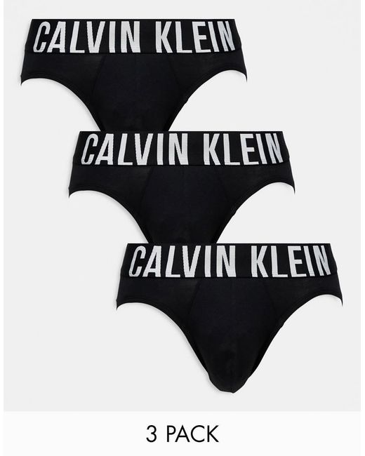 Calvin Klein Black Intense Power Cotton Stretch Briefs 3 Pack for men