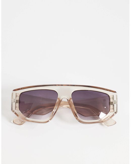ASOS Gray – eckige oversize-pilotensonnenbrille