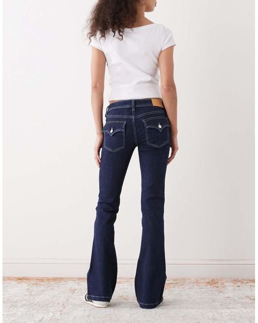 Monki Blue Flare Leg Jeans
