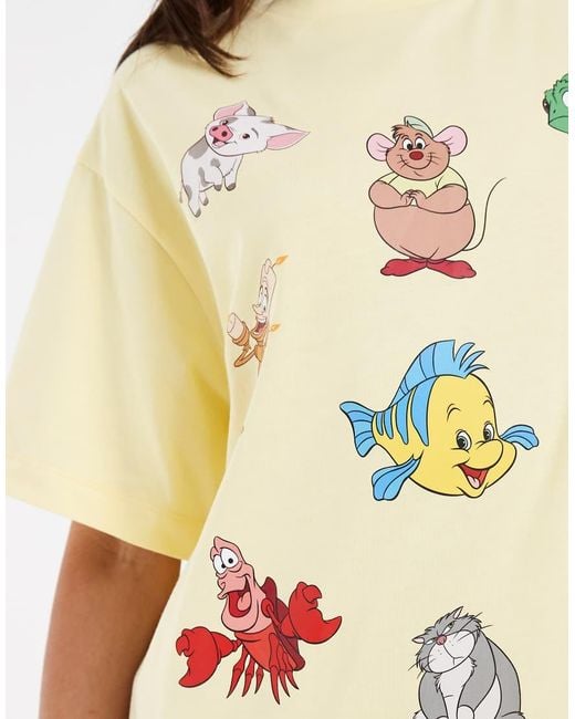 ASOS White Disney Oversized T-Shirt With Print