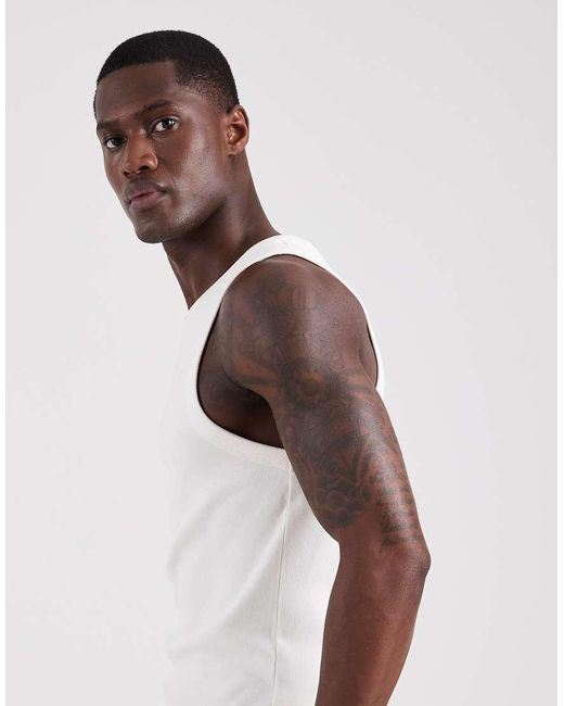 Tommy Hilfiger Brown Resort Logo Slim Fit Ribbed Tank Top for men