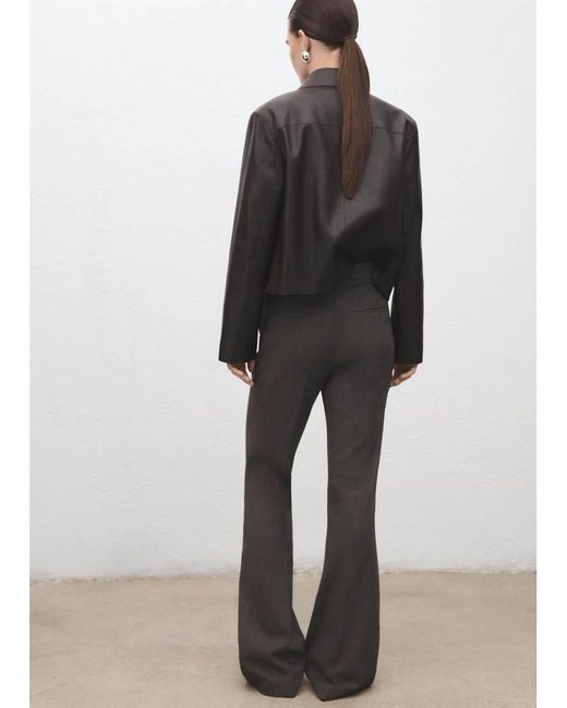 Mango Gray Tailored Slim Trouser