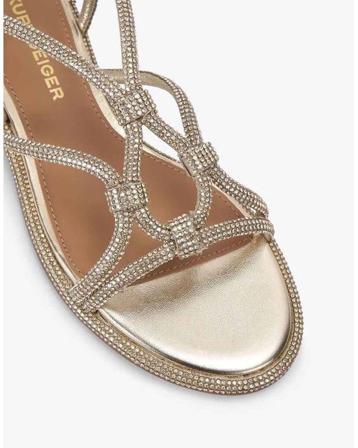 KG by Kurt Geiger White Roonie Flat Sandals