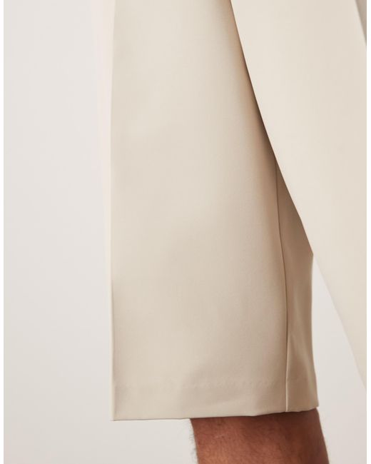ASOS – elegante bermuda-shorts aus twill in Natural für Herren