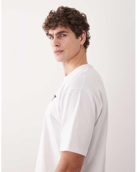 Polo Ralph Lauren White Sport Small Flag Logo Relaxed Fit Heavyweight T-Shirt for men