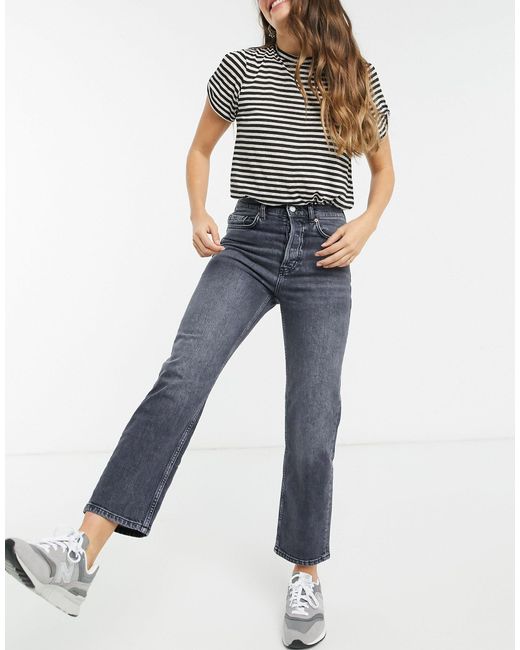Mango Denim Ultimate Straight Jeans in Grey (Gray) - Lyst