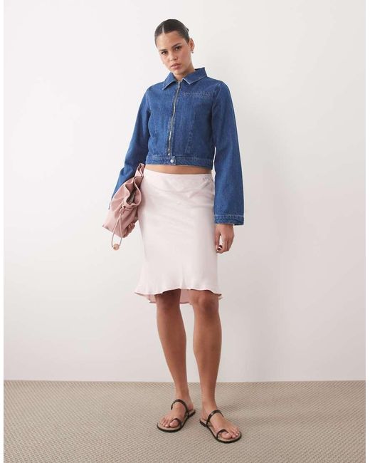 ASOS Blue Denim Zip Through Jacket