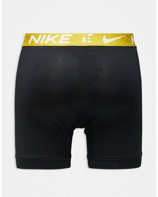Nike Black Essential Microfibre 3 Pack Boxer Briefs for men