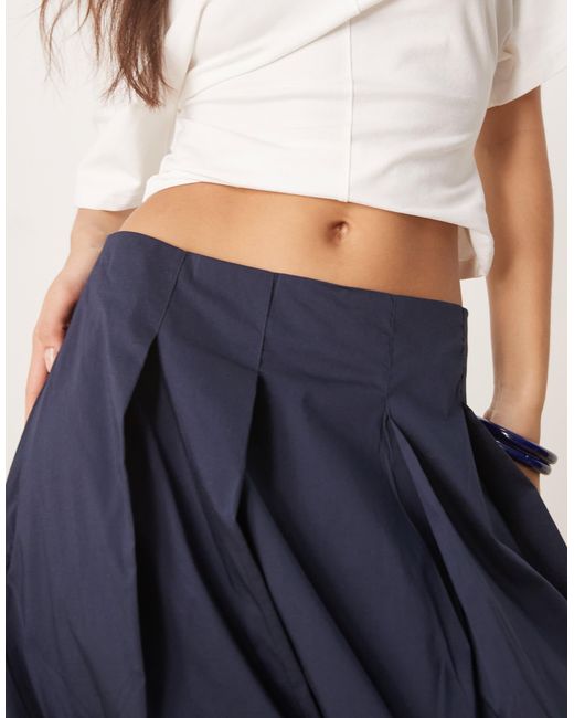 Jdy Blue Bubble Hem Mini Skirt
