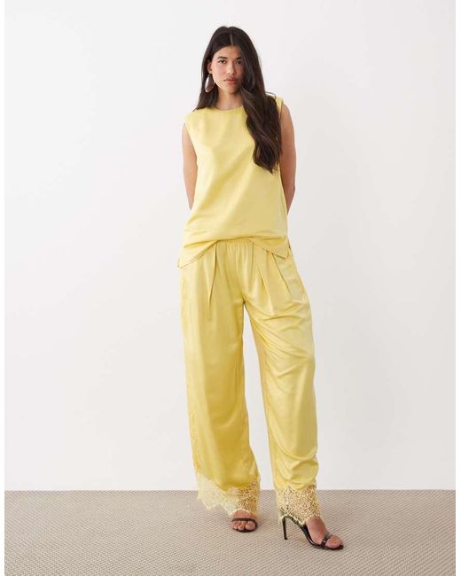 ASOS Yellow Tailored Woven Oversized Tee