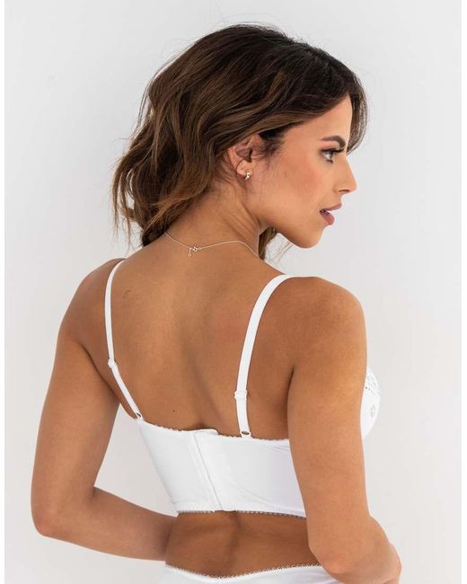 Pour Moi White Swoon Underwired Bustier Bra