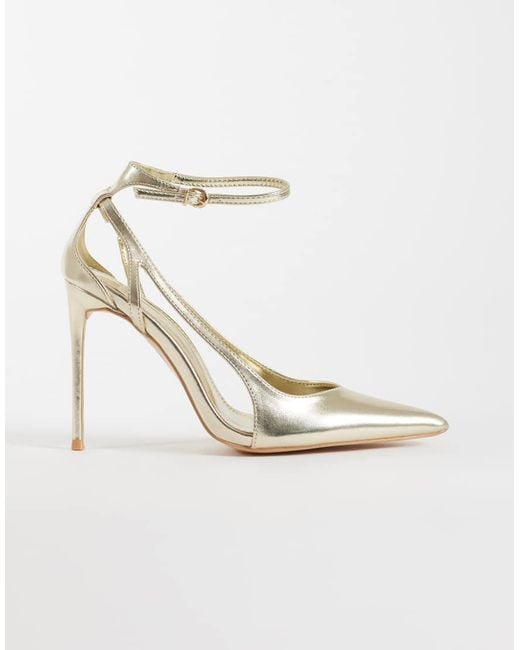 Public Desire White Allegedly Heeled Pumps