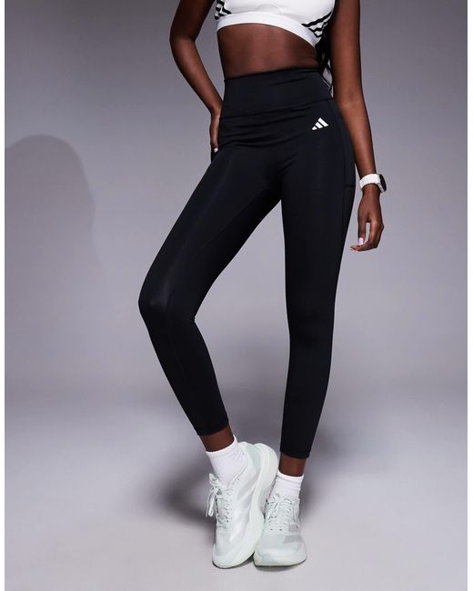 Adidas Originals Gray Adidas Training Optime Essentials No Seam Leggings