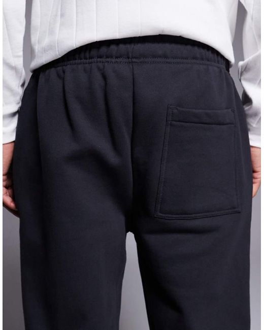 ASOS Gray Premium Heavyweight Straight Leg Trackies for men