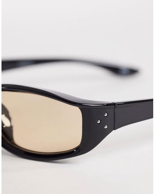 ASOS Natural Wrap Sunglasses for men