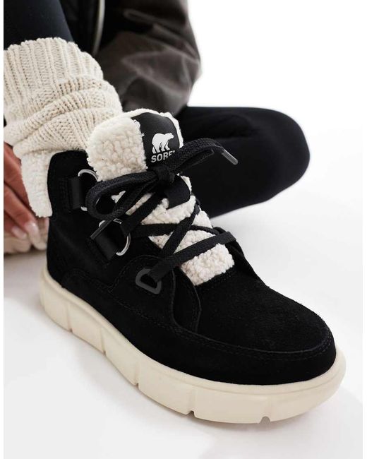 Sorel Black Explorer Iii Nw Lace Hiking Boots