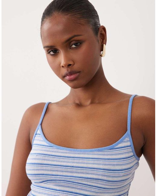 Gina Tricot Blue Soft Tank Top