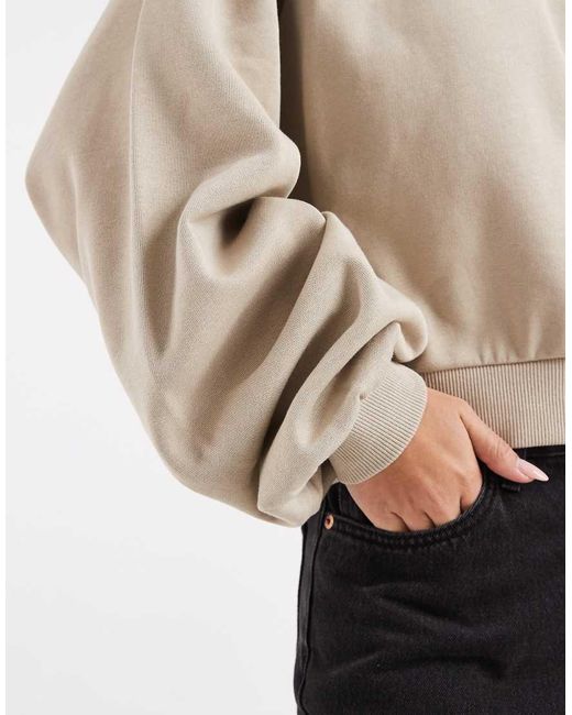 ASOS Natural Balloon Sleeve Sweat