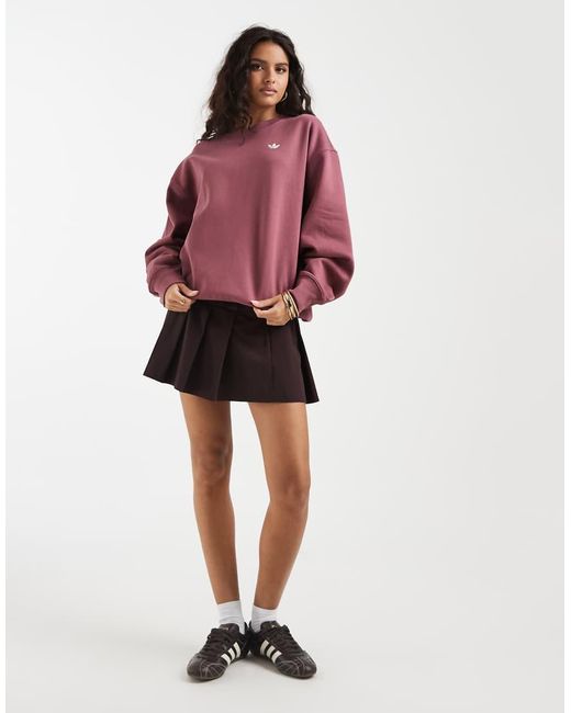 Adidas Originals Red Essential Oversized Sweatshirt
