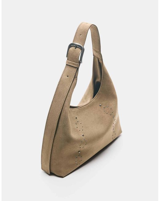 Cabas clouté Pull&Bear en coloris Natural