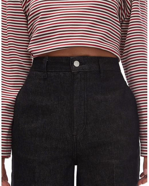 ASOS Blue Extreme Wide Leg Jean With Stay Press