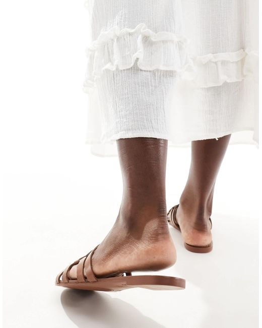 Mango White – flache sandalen