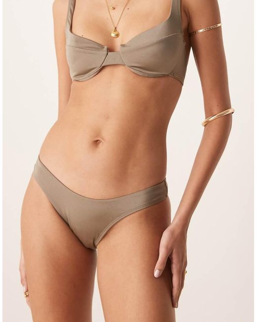 Free Society Natural High Leg Bikini Bottom