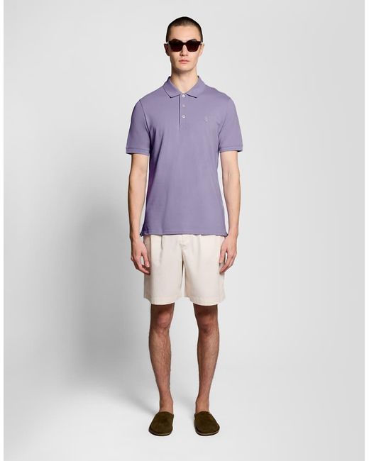 Lyle & Scott Purple Ss Polo Shirts Superfine Polo Shirt for men