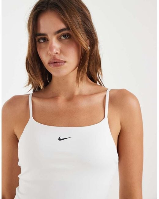 Nike White One Dri-fit Bra Tank Top