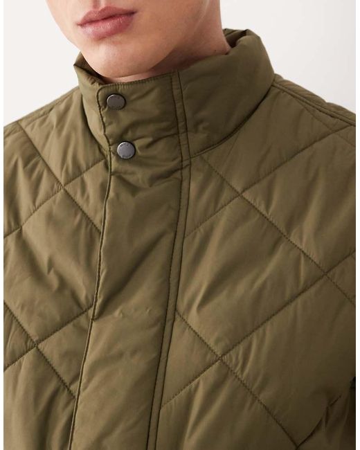 Mango Green Padded Gillet With Front Pockets for men