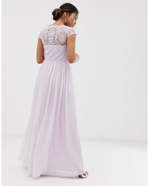 lilac lace maxi dress