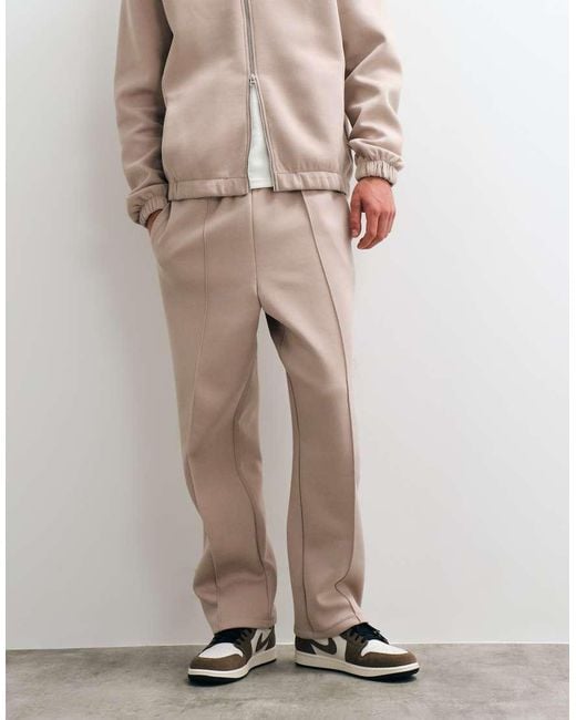 ASOS Natural Relaxed Tapered Scuba-Style Fabric Jogger for men