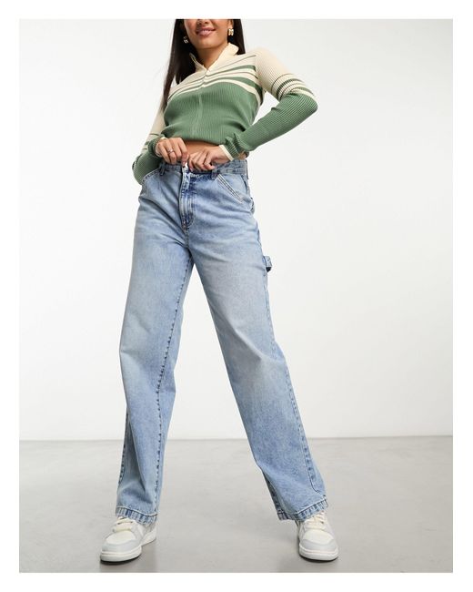 Cotton On Blue Cotton On Relaxed Wide Leg Jeans