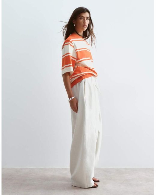 ARRANGE Natural Willa Elasticated Waist Drawstring Trousers
