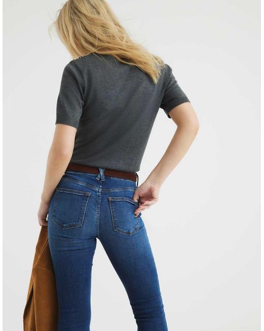 River Island Blue Denim Mid Rise Bootcut Jeans