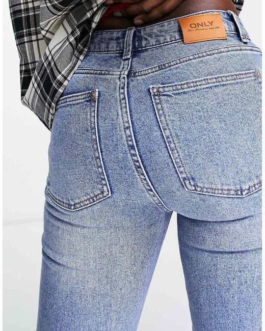 ONLY Blue Emily Straight Leg Jeans