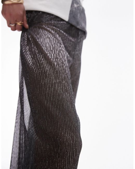 Pantalones s transparentes TOPSHOP de color Gray