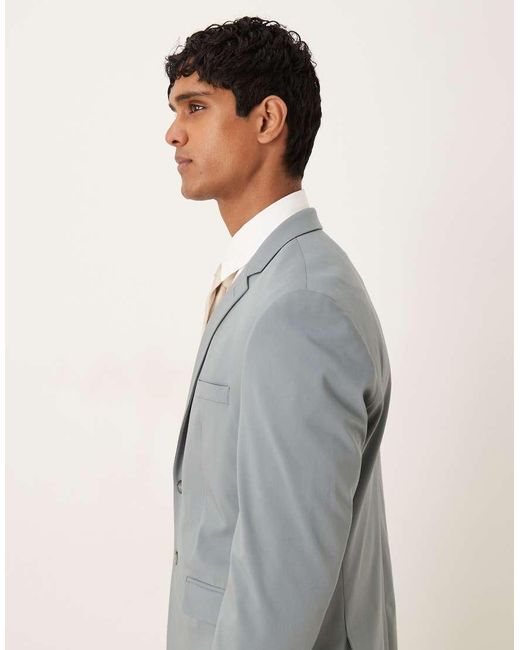 Mango Gray Slim Fit Blazer Co-ord for men