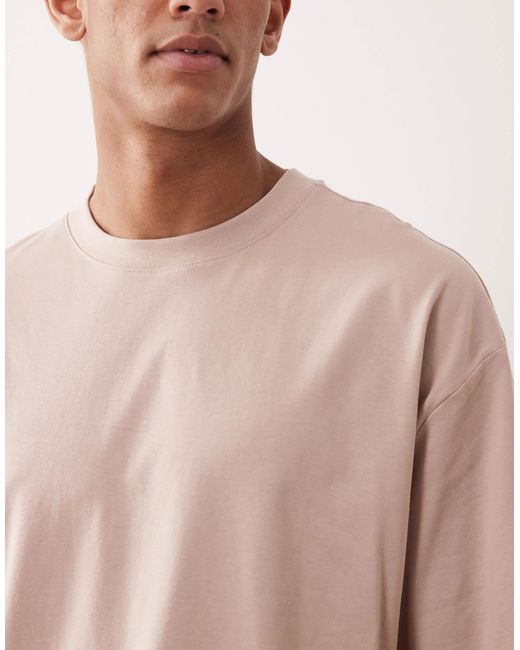 ASOS – basic-t-shirt in Natural für Herren